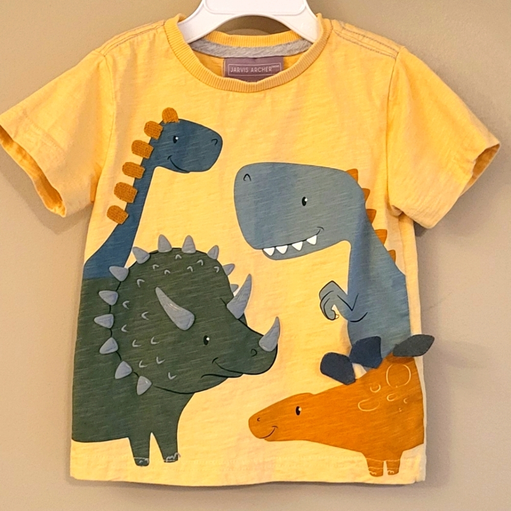 Yellow dinosaur tee shirt